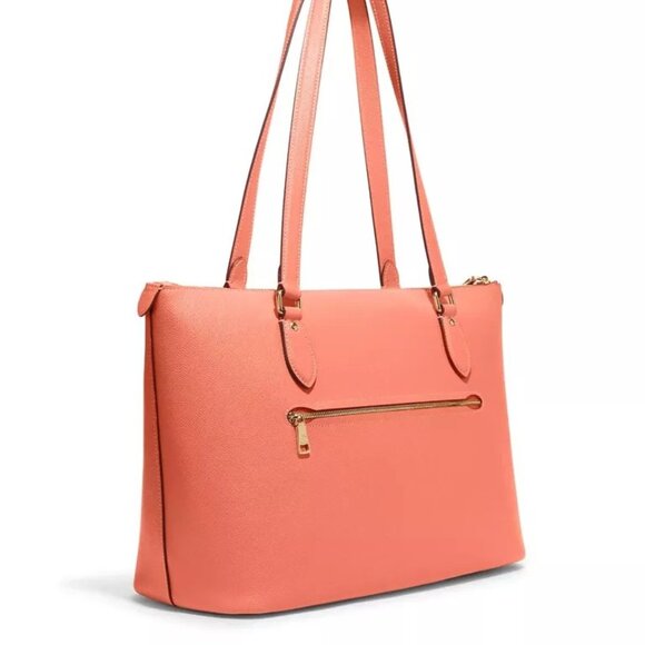 Like New Coach Gallery Coral Shoulder Bag Tote Purse Xl - Picture 6 of 12